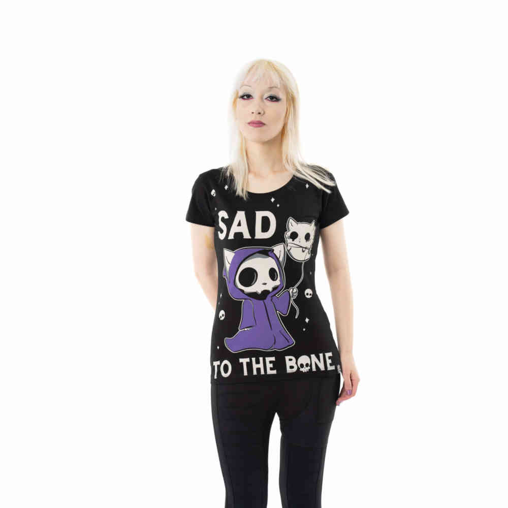Cupcake Cult - Sad To The Bone T-shirt Femme - Noir